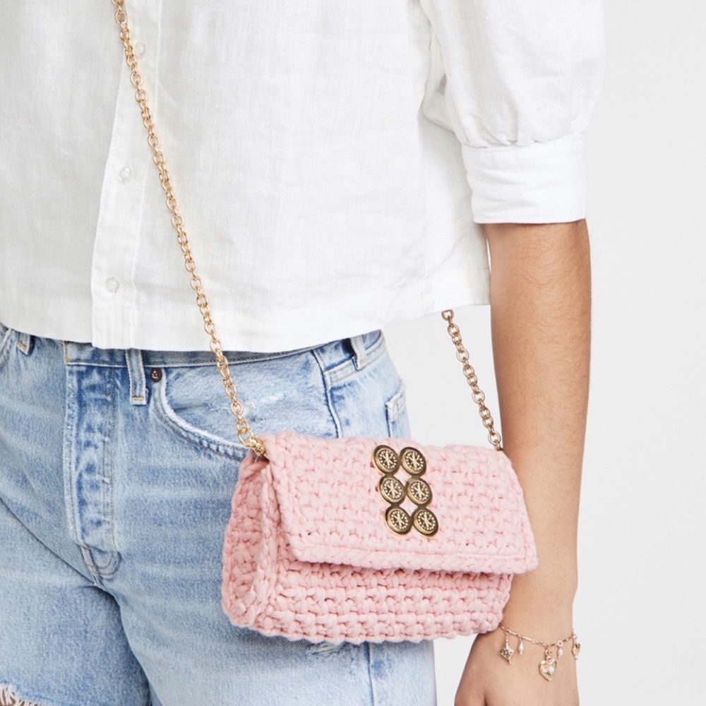 Kooreloo Amalfi Crochet Clutch | Pink